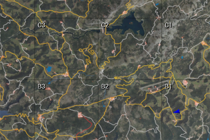 SCUM : Carte des Bunkers, villes et postes de police - Breakflip